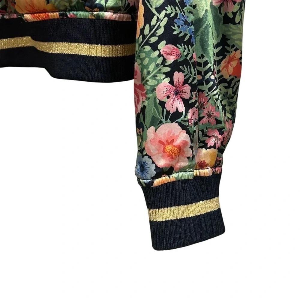 Angela McKay x H&M Kids‎ Floral Bomber Jacket Size 16 Multicolor